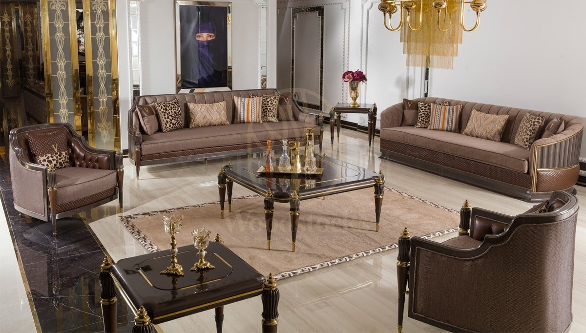 Luxury Estelya Handcrafted Teak Sofa Set, Saharanpur, Sofa Set