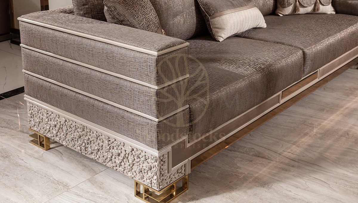 Luxury Fermont Handcrafted Teak Sofa Set, Saharanpur, view 6