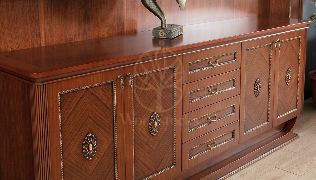 Royal Sarika Hand Carved Teak Office Table, Saharanpur, view 9