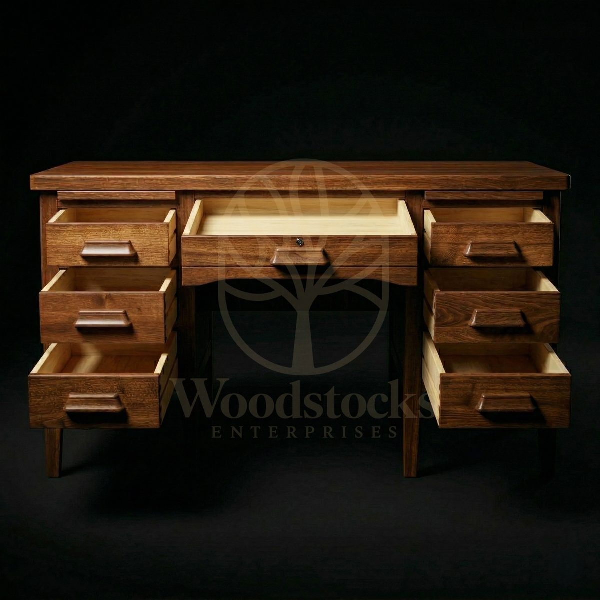 Luxury Teak Copenhagen Mid-Century Writing Desk, Saharanpur, view 3