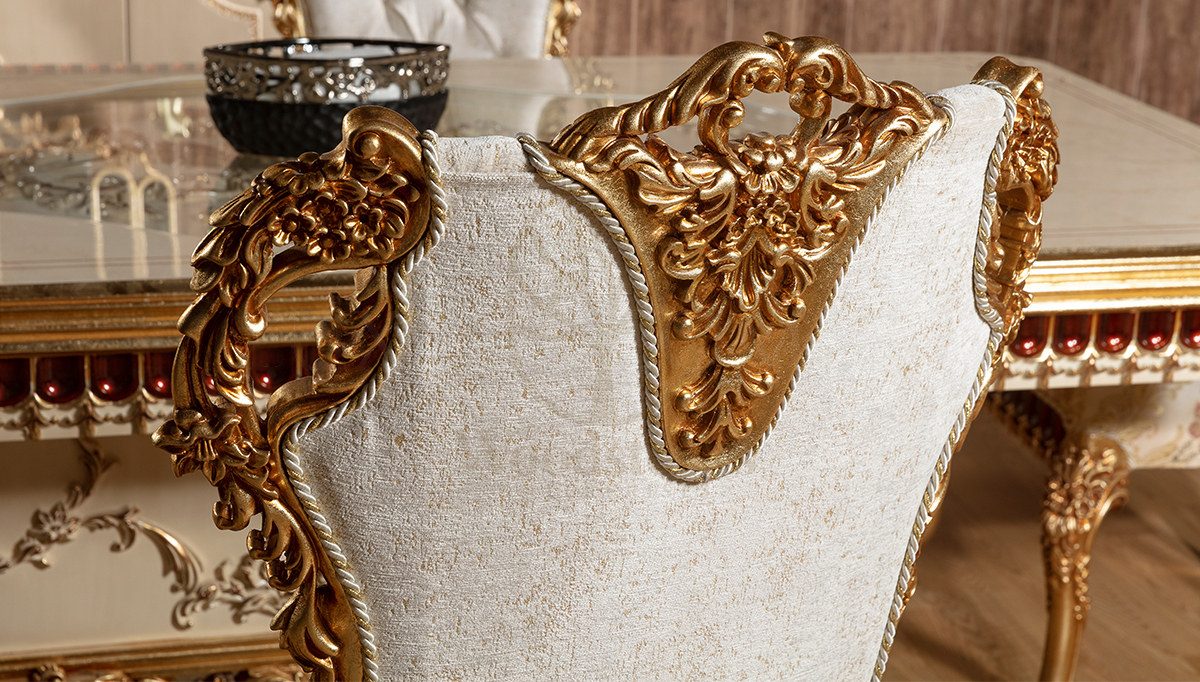 Royal Almati Hand Carved Teak Dining Table Set, Saharanpur, view 4