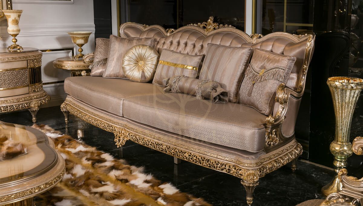 Royal Living Velvet Hand Carved Teak Sofa Set, Saharanpur, view 7