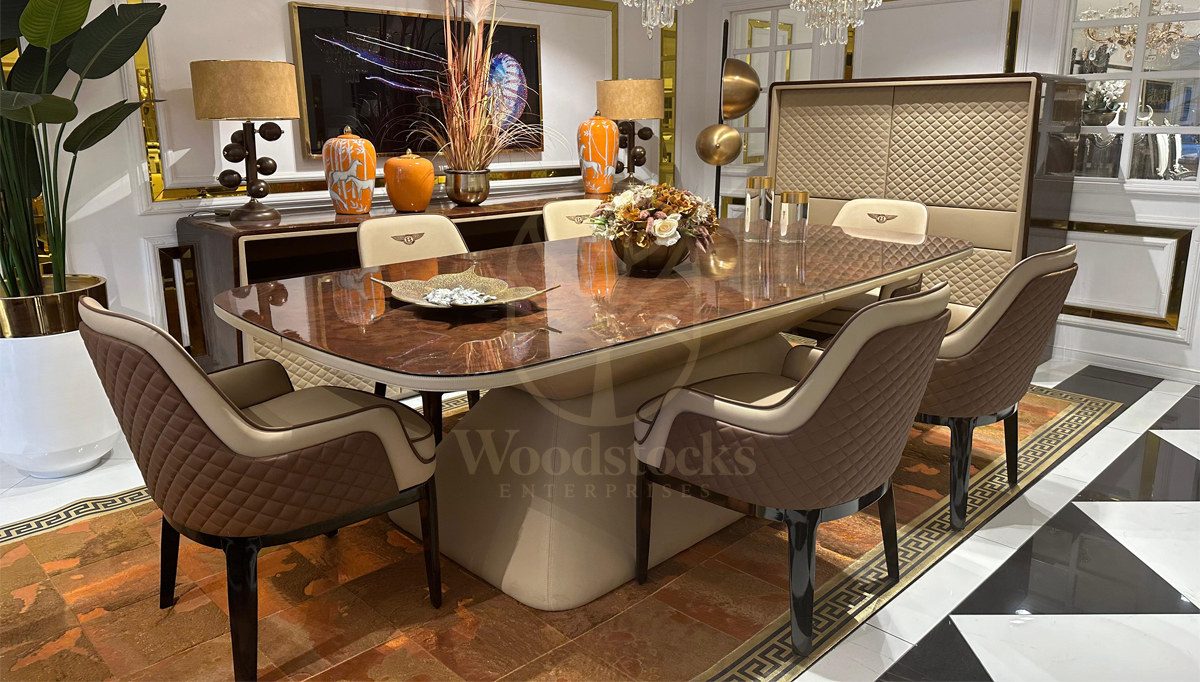 Luxury Sedna Handcrafted Teak Dining Table Set, Saharanpur, Dining Table