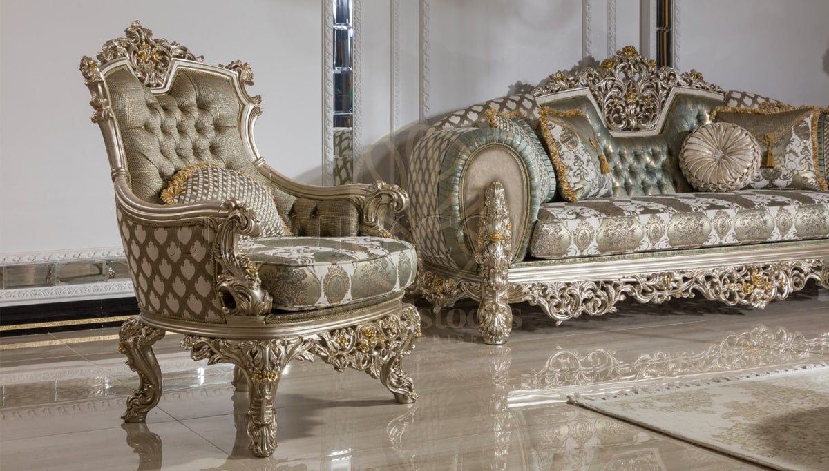 Royal Haseki Hand Carved Teak Sofa Set, Saharanpur, view 6