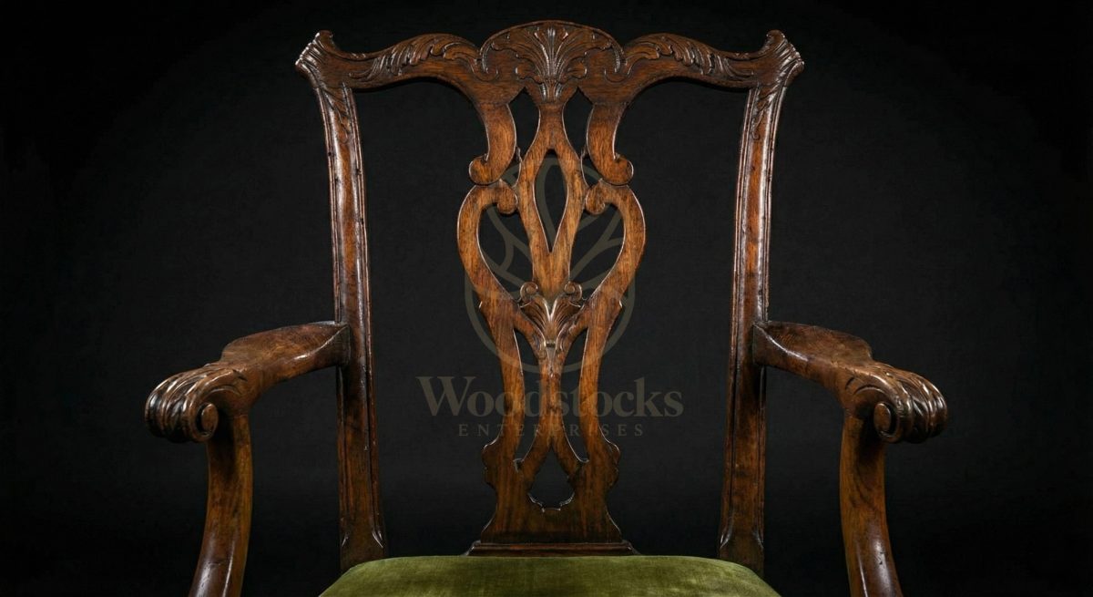 Hand Carved Teak Windsor Chippendale Ball and Claw Dining Suite, Saharanpur, view 8