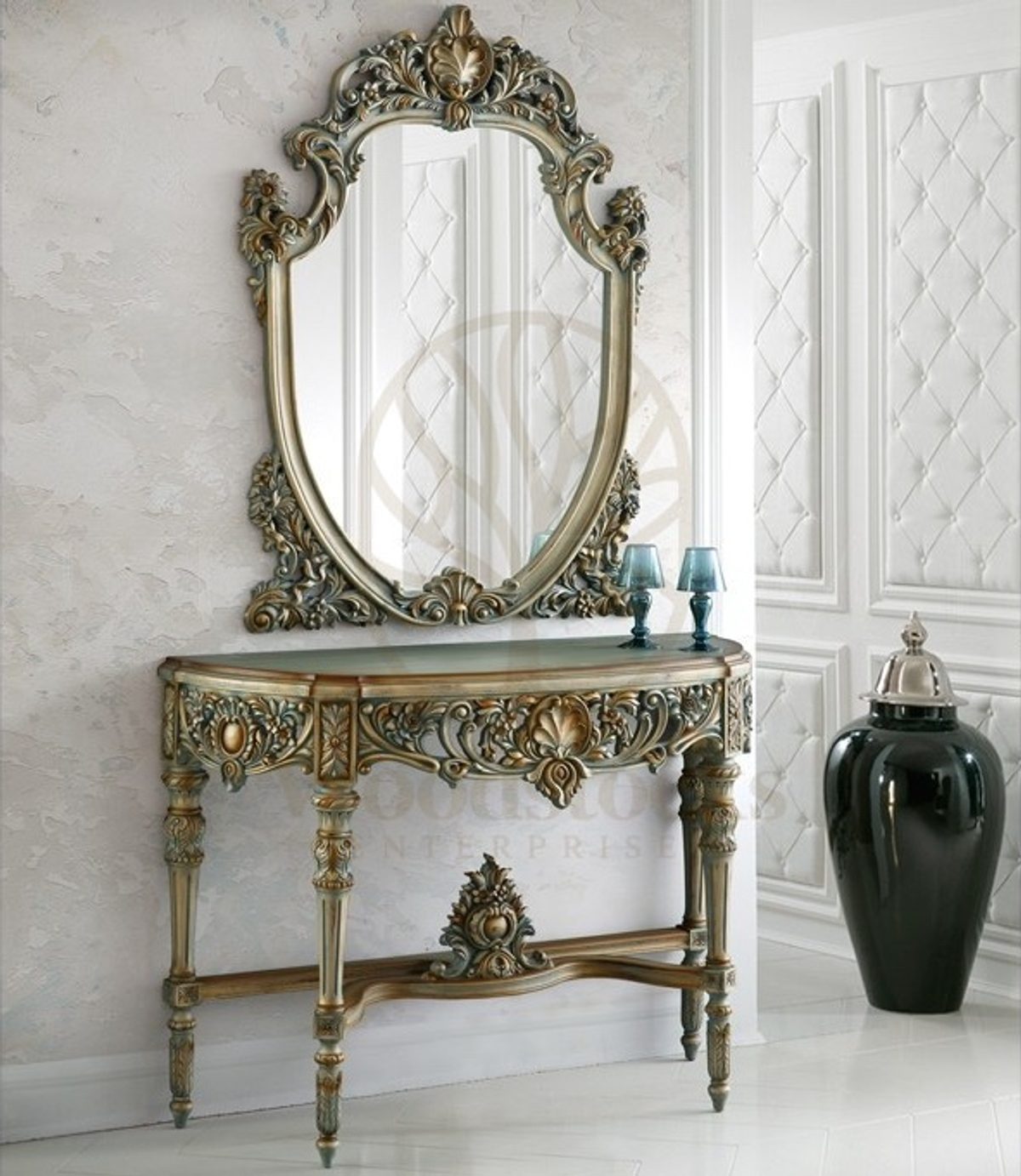 Royal Duayen Hand Carved Teak Dressing Table, Saharanpur, Dressing Table