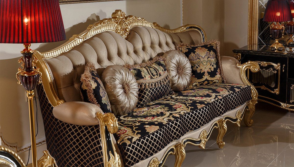 Royal Kayihan Black Hand Carved Teak Sofa Set, Saharanpur, view 9