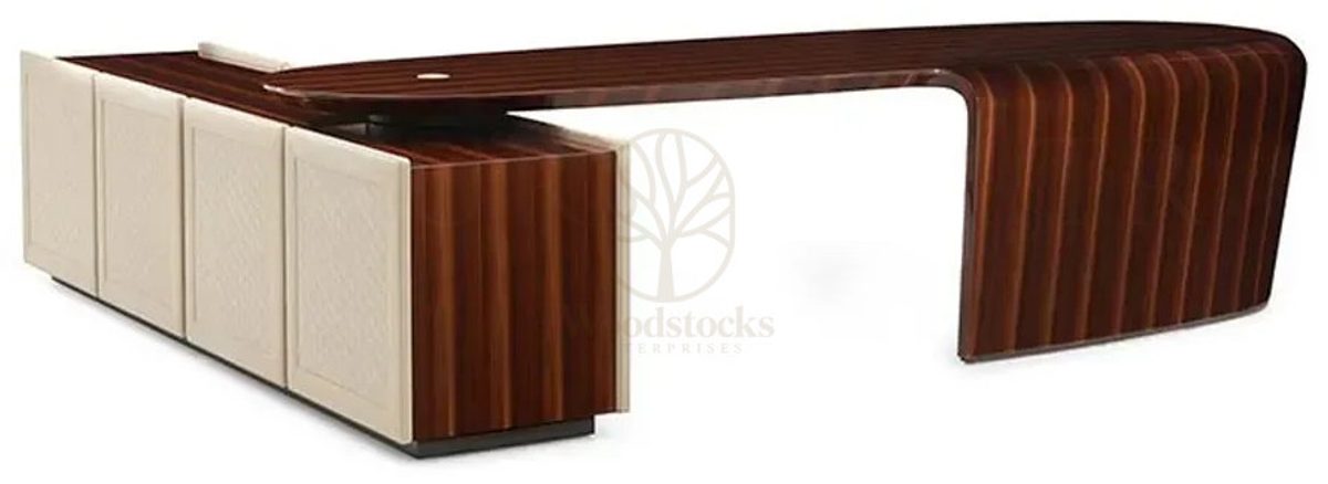 Luxury Atlantis Handcrafted Teak Office Table, Saharanpur, view 3