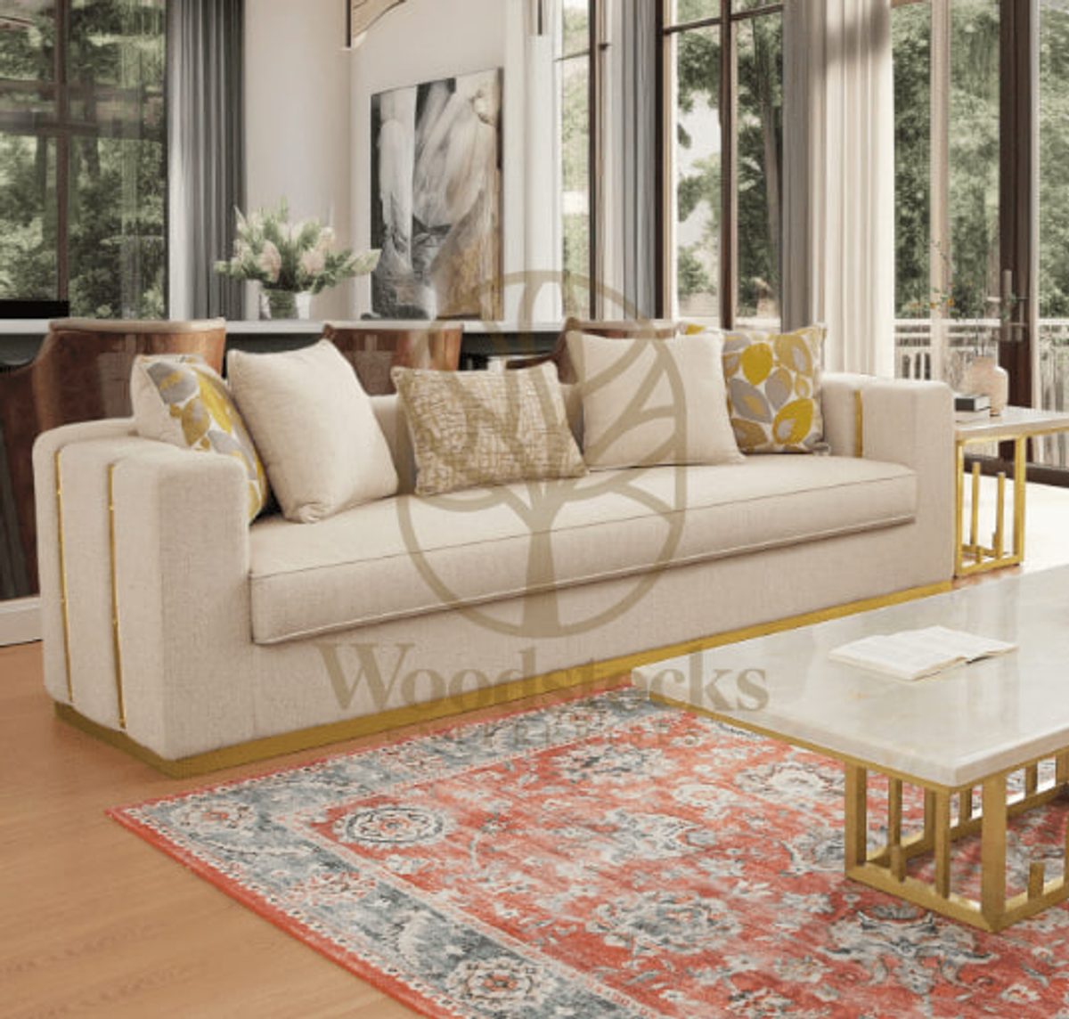 Royal Contemporary Sofa Set, alternate view