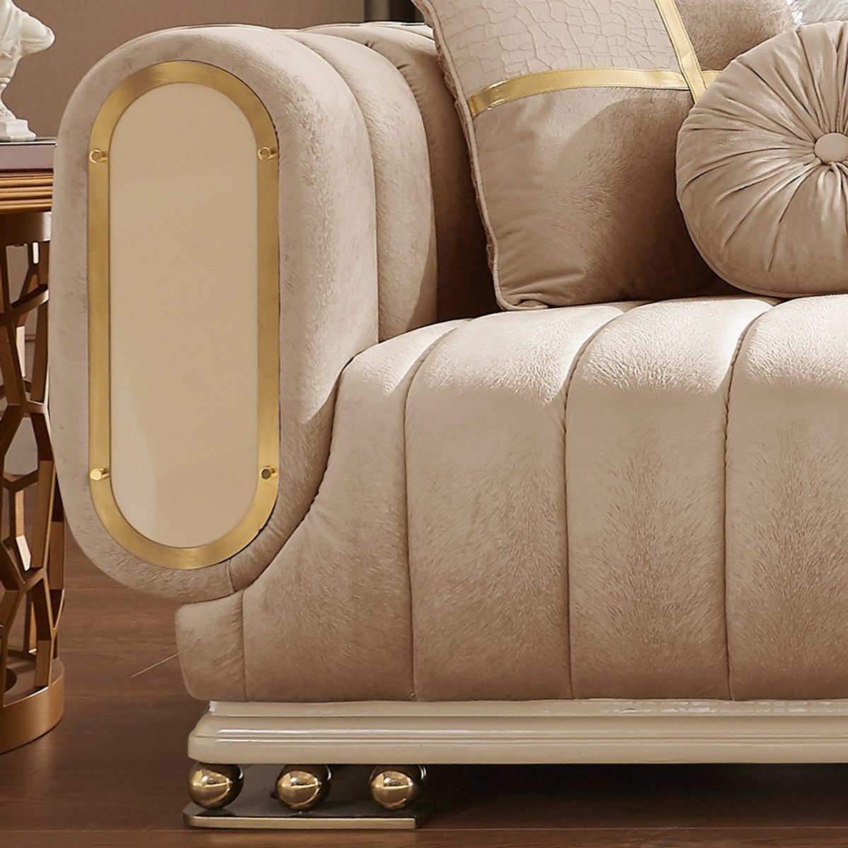 WSE High Quality Teak Wood Luxury Sofa Set IV, Sofa Set