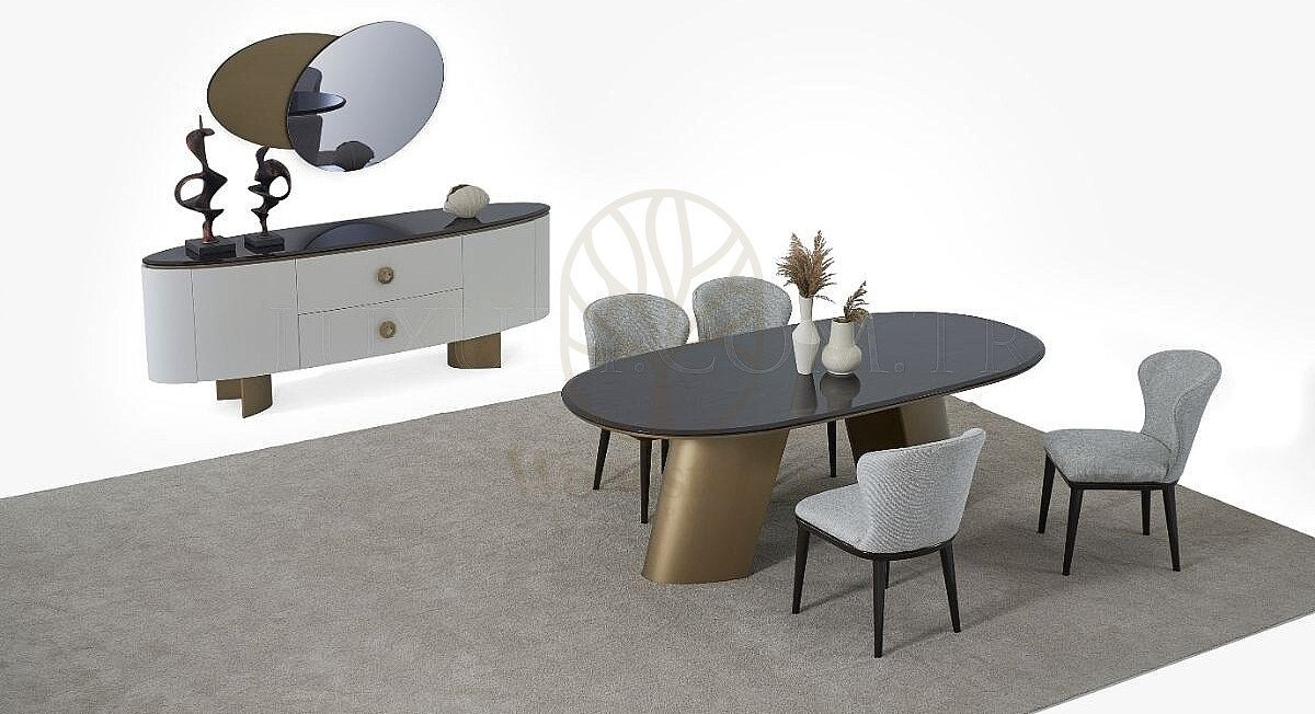 Luxury Ferretti Handcrafted Teak Dining Table Set, Saharanpur, view 4