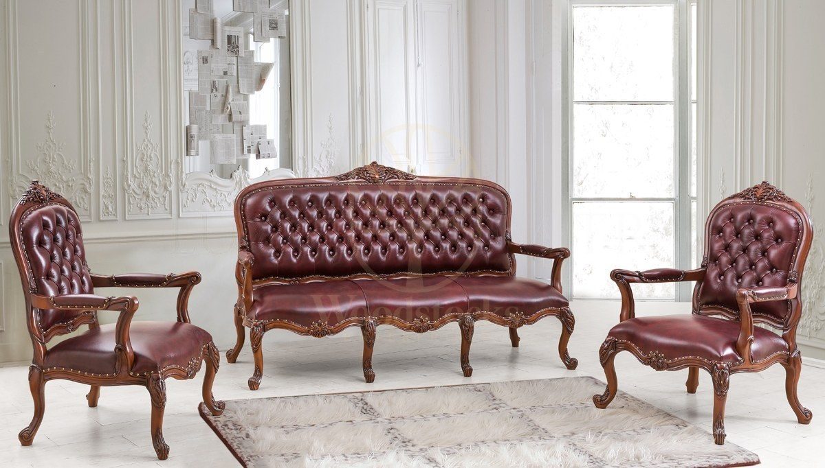 Royal Visenta Hand Carved Teak Office Sofa Set, Saharanpur, Sofa Set