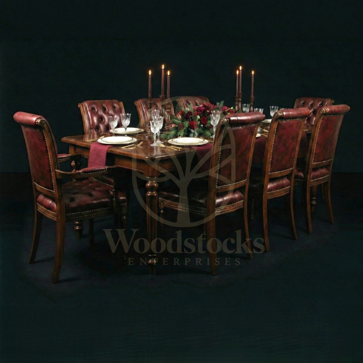 Luxury Teak Georgian Host’s Salon Dining Suite, Saharanpur, Dining Table