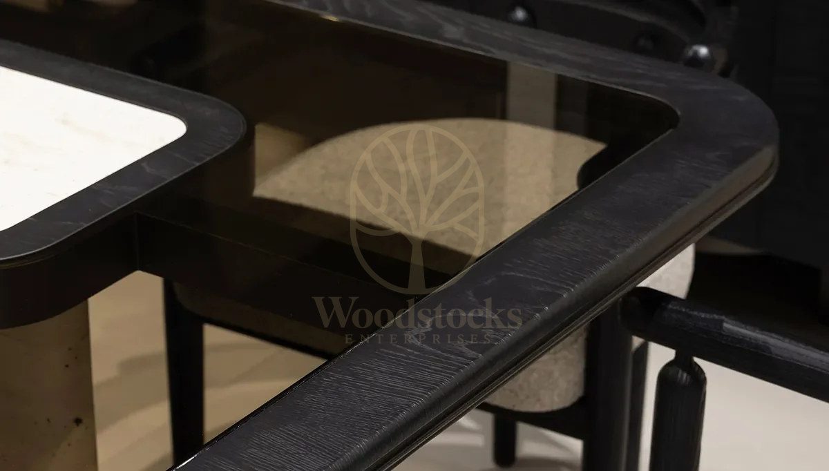 Luxury Liora Handcrafted Teak Dining Table Set, Saharanpur, view 7
