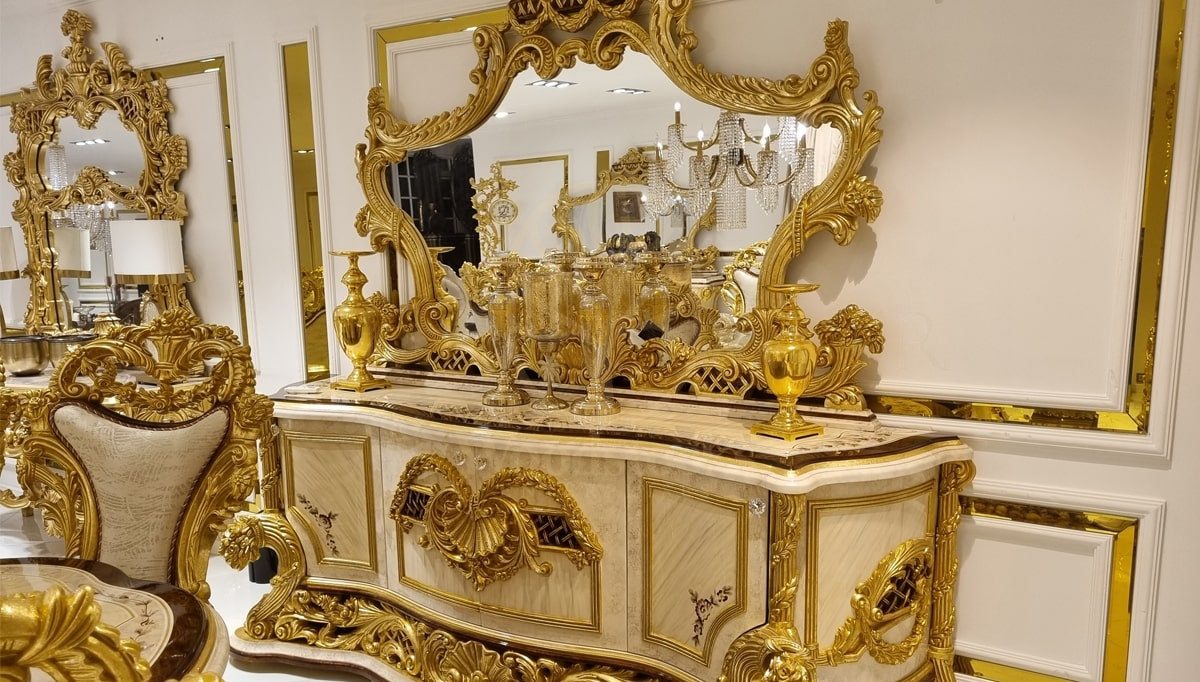 Royal Kral Hand Carved Teak Dining Table Set II, Saharanpur, view 4