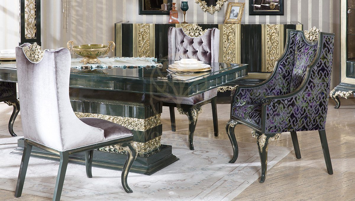 Royal Almera Hand Carved Teak Dining Table Set, Saharanpur, view 8