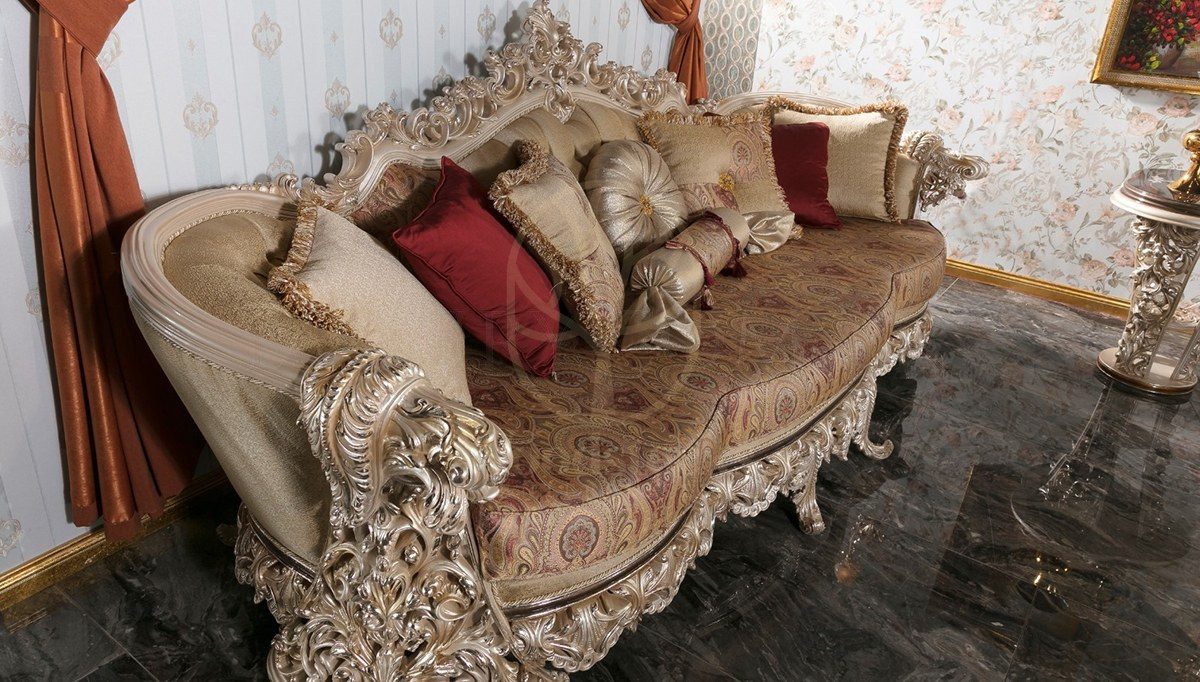 Royal Maskat Hand Carved Teak Sofa Set, Saharanpur, view 4