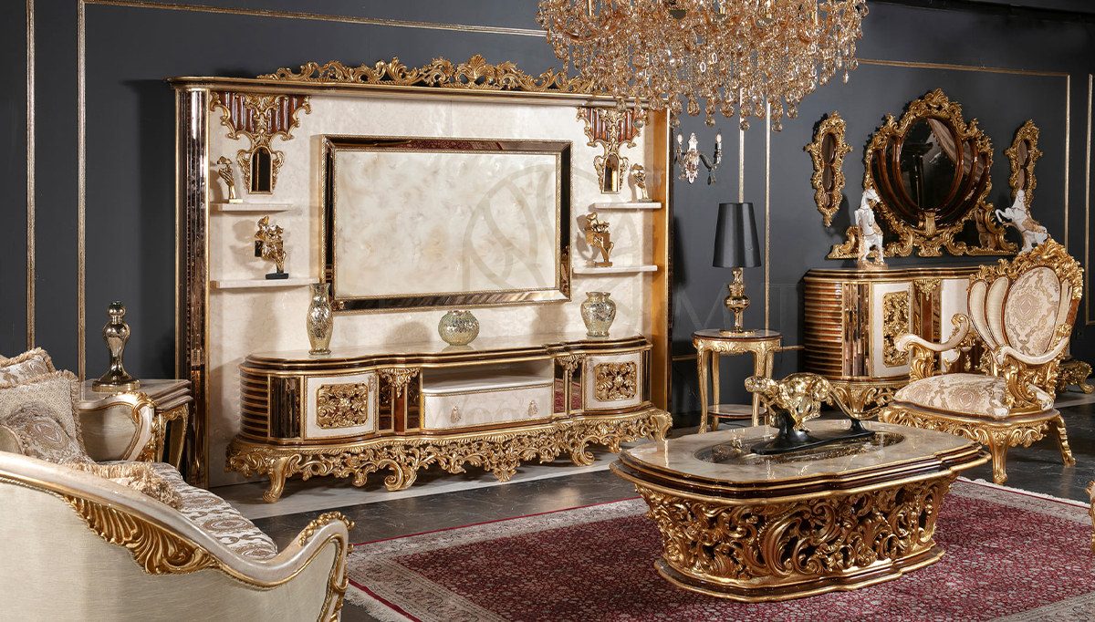 Royal Sanremo Hand Carved Teak TV Cabinet, Saharanpur, view 2