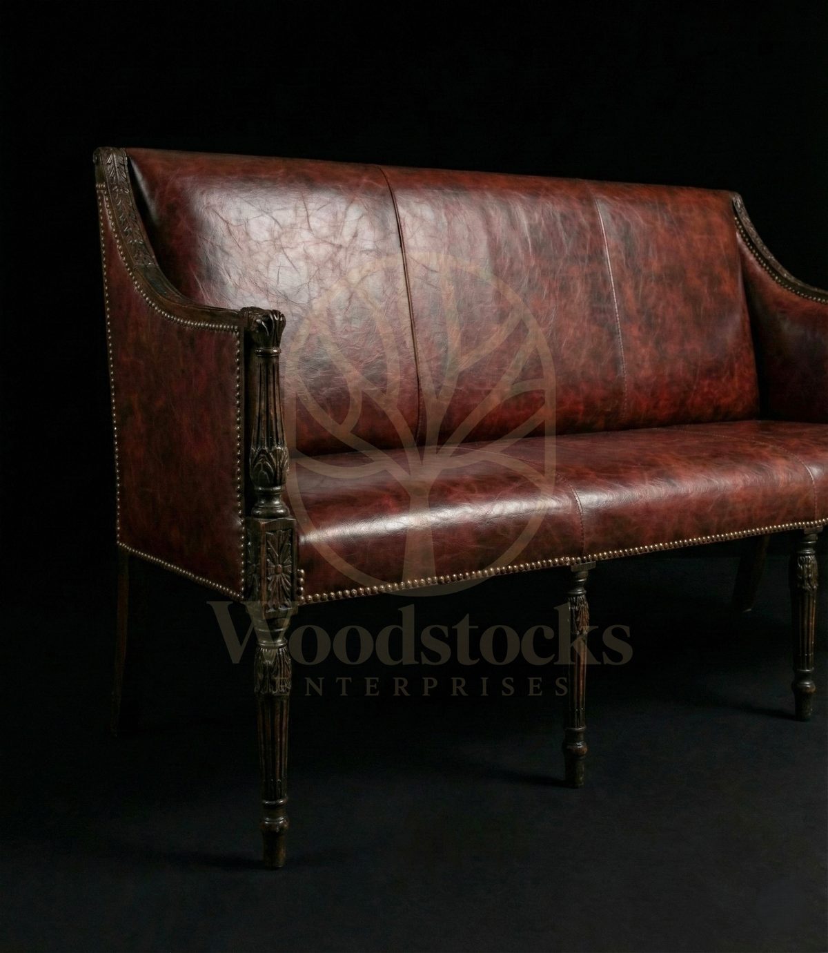 Royal Teak Regency Gentleman’s Leather Parlour Suite, Saharanpur, view 3