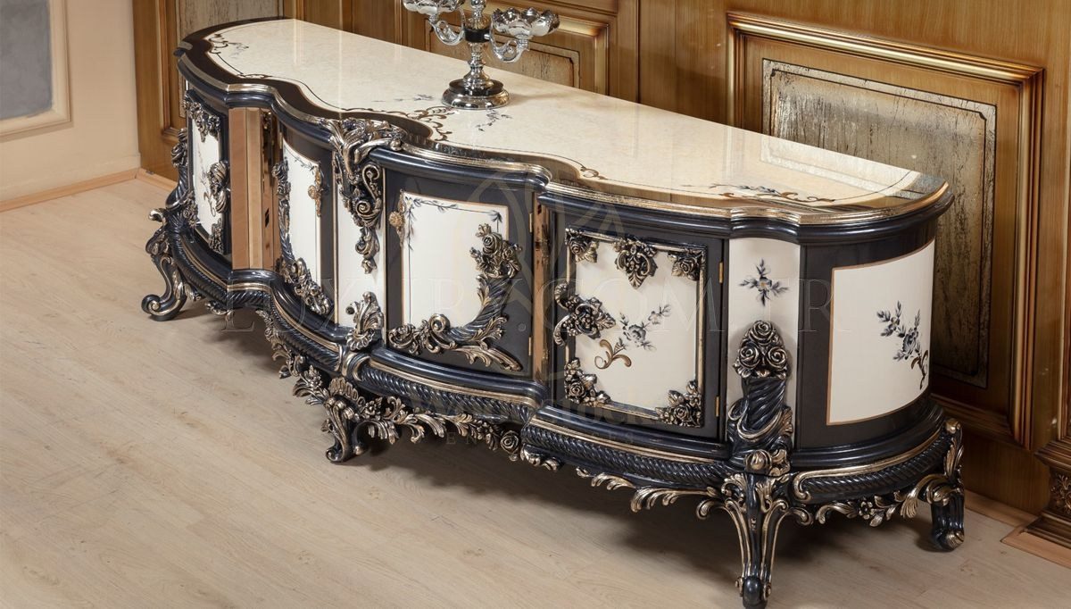 Royal Gazel Hand Carved Teak TV Cabinet II, Saharanpur, view 2