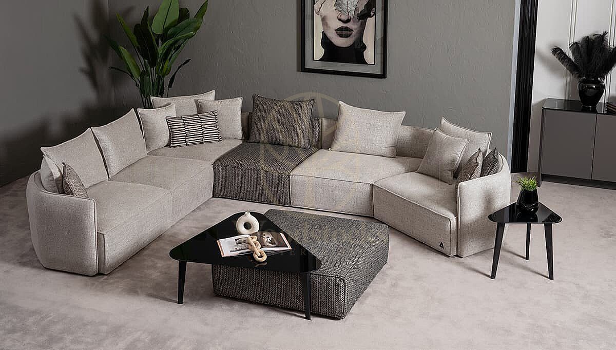 Luxury Arvento Handcrafted Teak L-Shape Sofa, Saharanpur, view 3