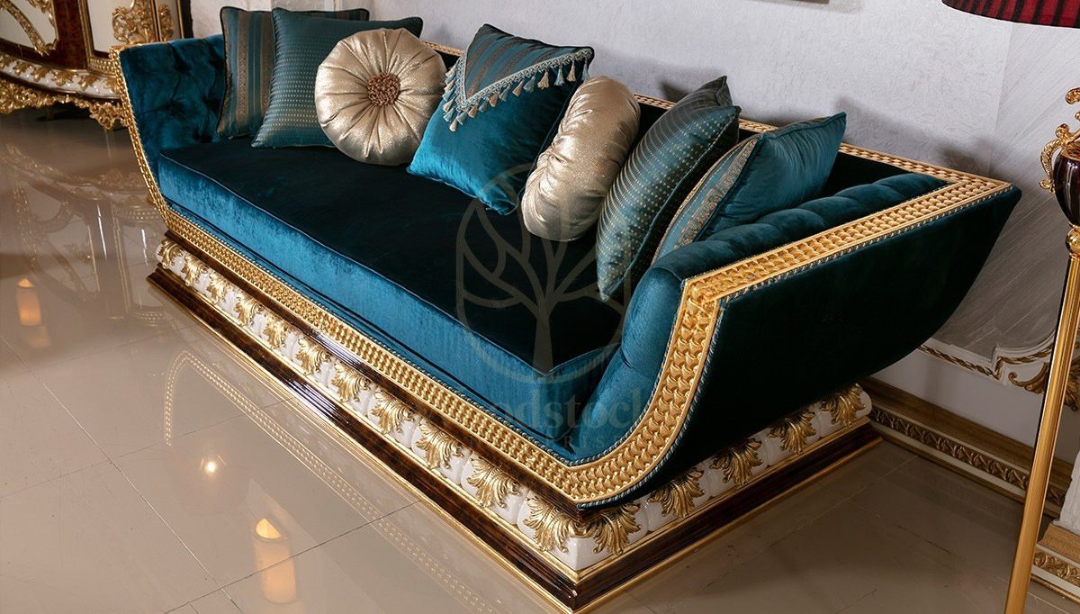 Royal Hunkar Hand Carved Teak Sofa Set III, Saharanpur, view 2