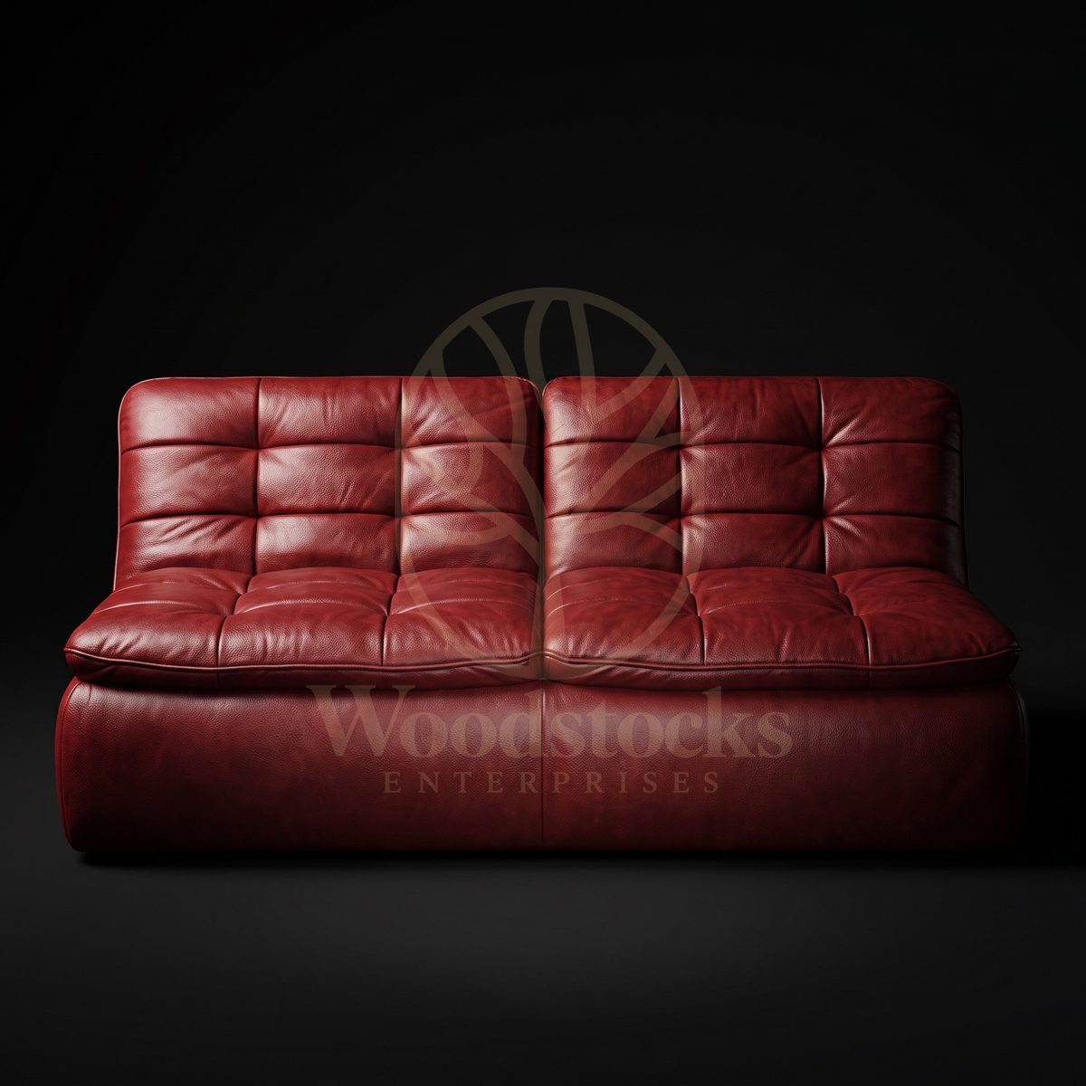 Luxury Teak Lombardy Fold Tufted Oxblood Leather Sofa, Saharanpur, Sofa Set