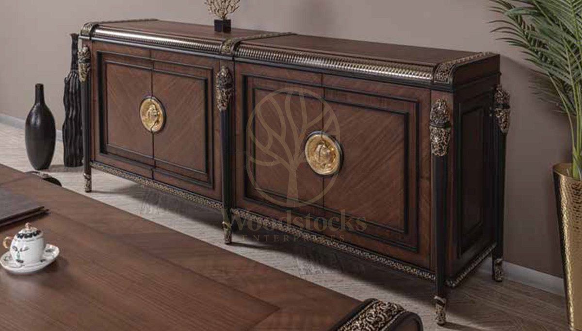 Royal Narvik Hand Carved Teak Office Table, Saharanpur, view 4