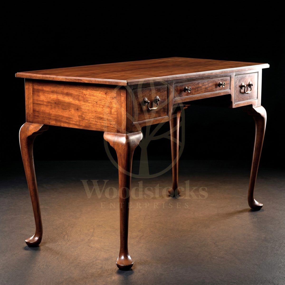 Luxury Teak Bristol Queen Anne Writing Table, Saharanpur, Office & Study Table
