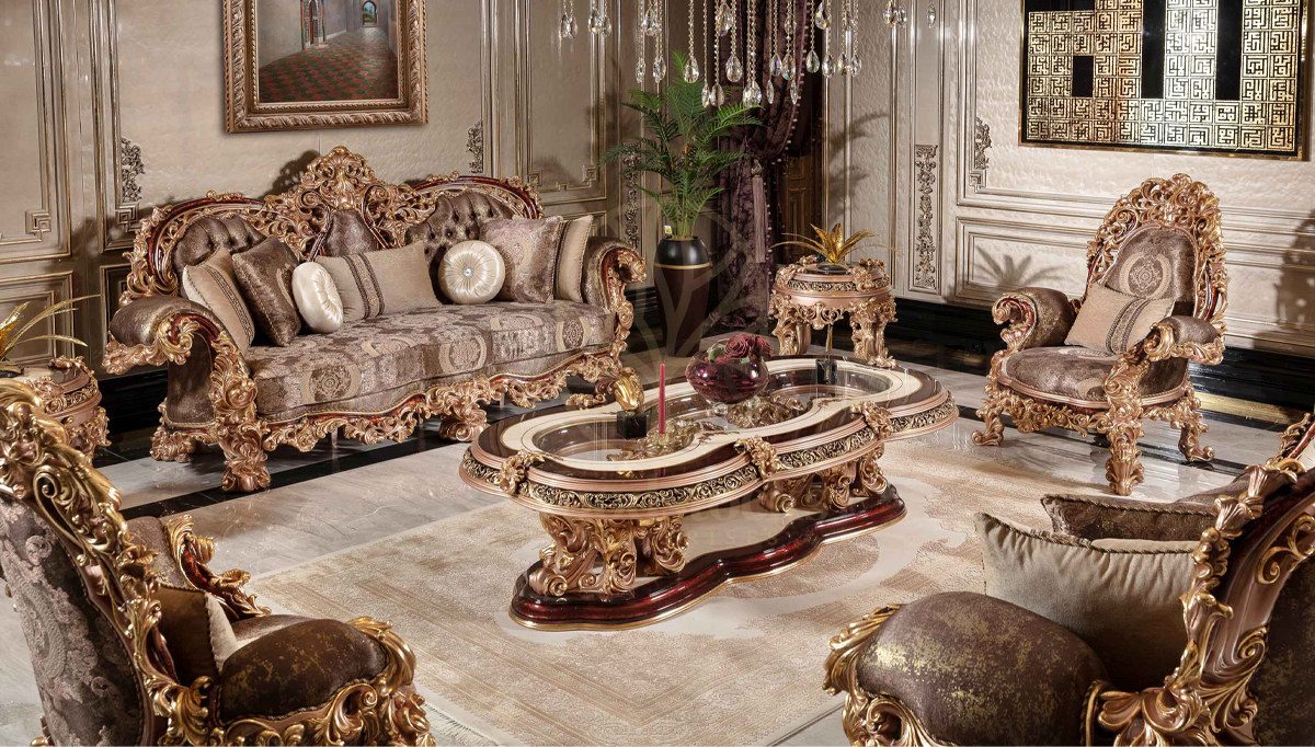 Royal Sumela Hand Carved Teak Sofa Set, Saharanpur, Sofa Set
