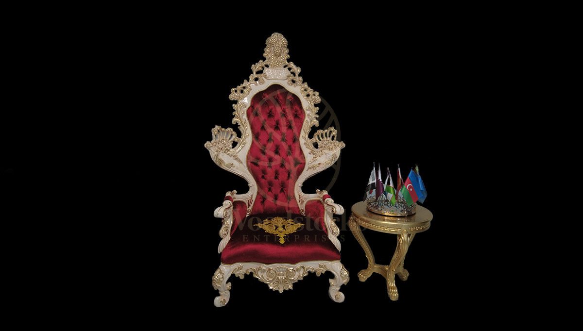 Royal Palermo Hand Carved Teak Armchair, Saharanpur, view 2