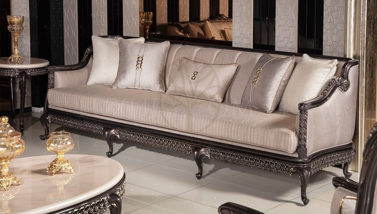 Royal Londra Hand Carved Teak Sofa Set, Saharanpur, view 3