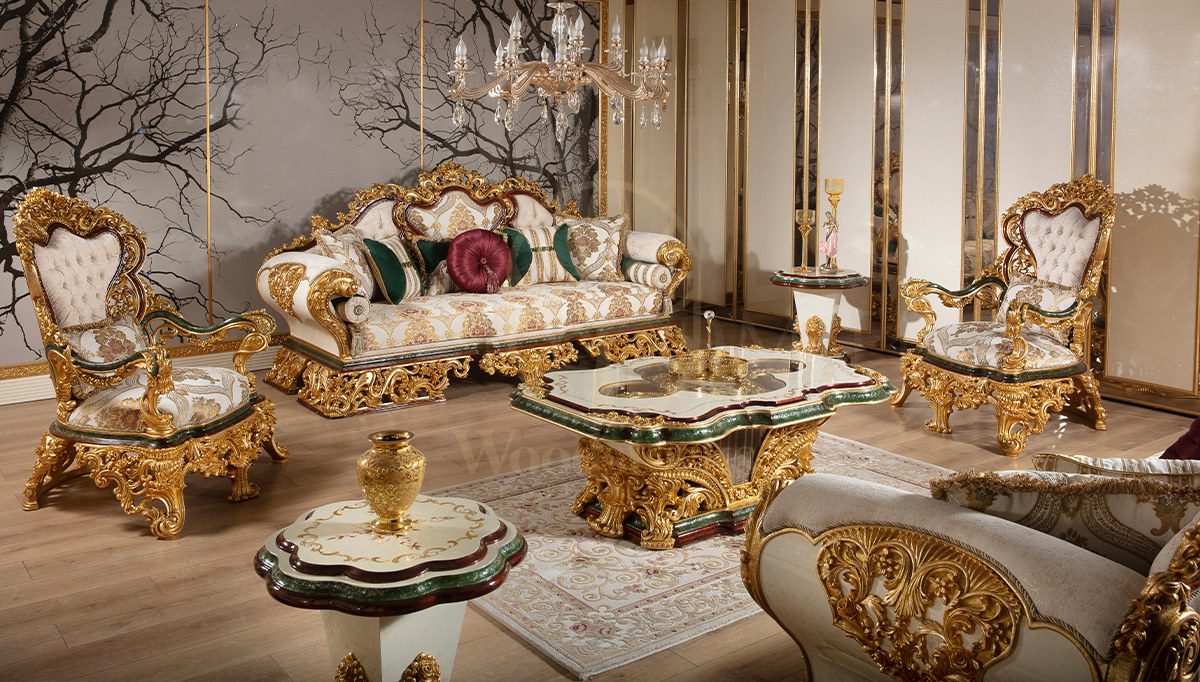 Royal Milano Hand Carved Teak Sofa Set, Saharanpur, Sofa Set