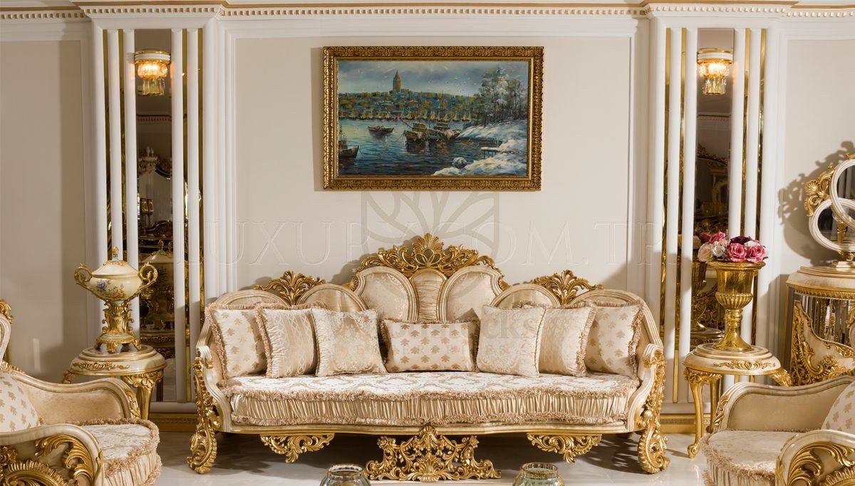 Royal Ayasofya Hand Carved Teak Sofa Set II, Saharanpur, view 2