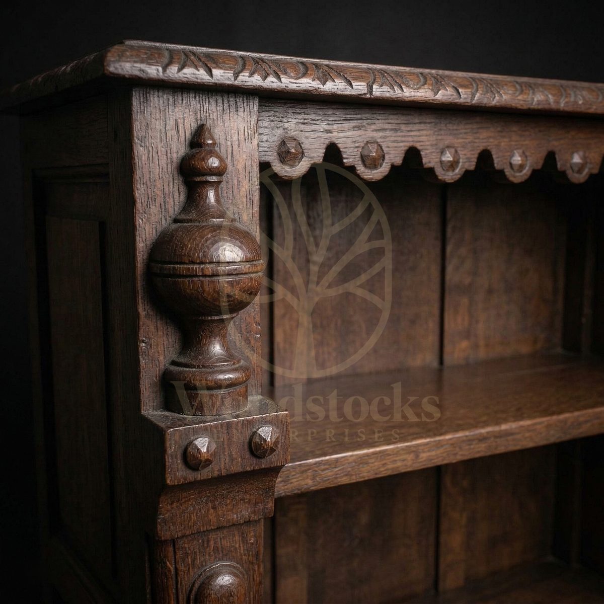 Luxury Teak Victorian Gothic Revival Library Bookcase, Saharanpur, view 3