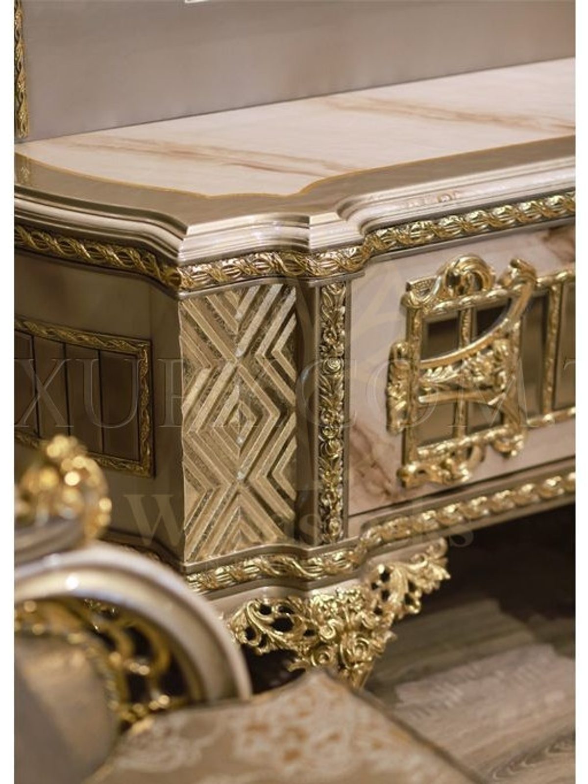 Royal Tetova Hand Carved Teak TV Cabinet, Saharanpur, view 4