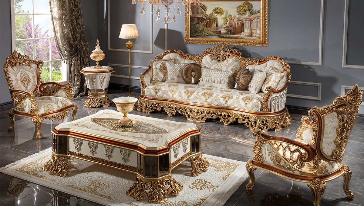 Royal Hurrem Hand Carved Teak Sofa Set II, Saharanpur, Sofa Set