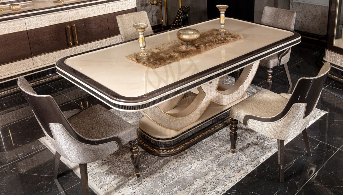 Luxury Elisyum Handcrafted Teak Dining Table Set, Saharanpur, view 7