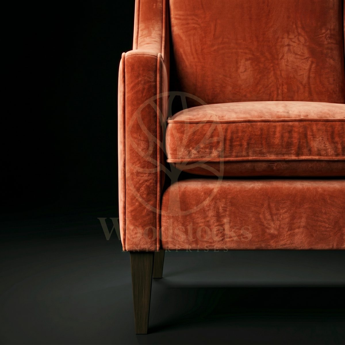 Luxury Teak Fitzrovia Tailored Club Armchair, Saharanpur, view 3