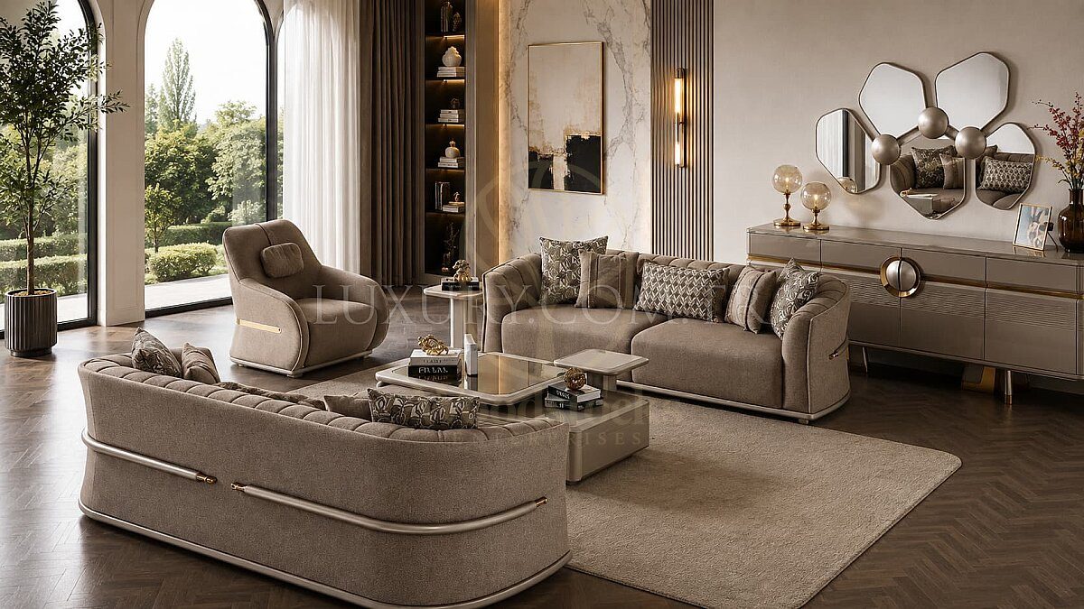 Luxury Galeria Handcrafted Teak Sofa Set, Saharanpur, Sofa Set