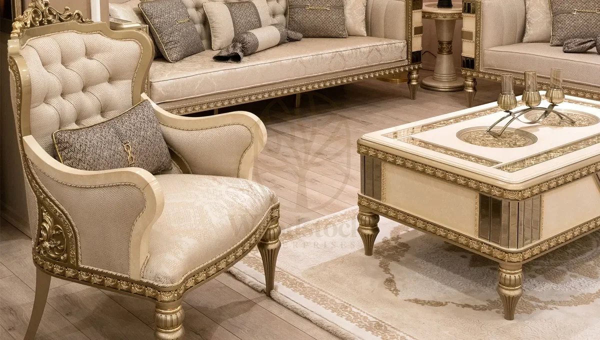 Royal Baxter Hand Carved Teak Sofa Set, Saharanpur, view 5