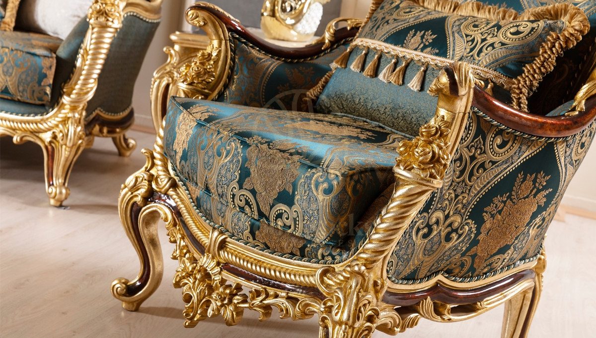 Royal Gazel Hand Carved Teak Sofa Set, Saharanpur, view 3