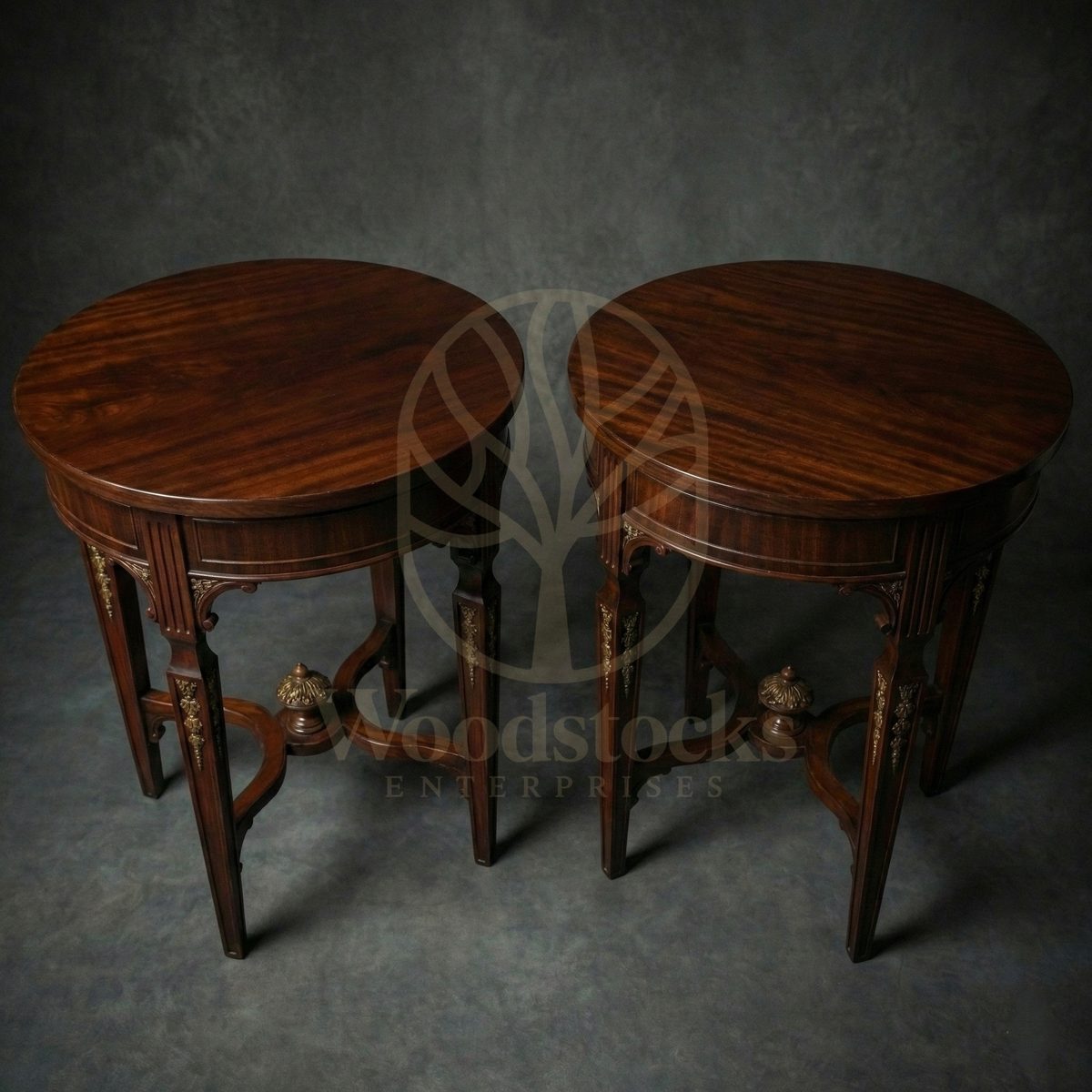 Royal Teak Versailles Neoclassical Side Tables, Saharanpur, view 6