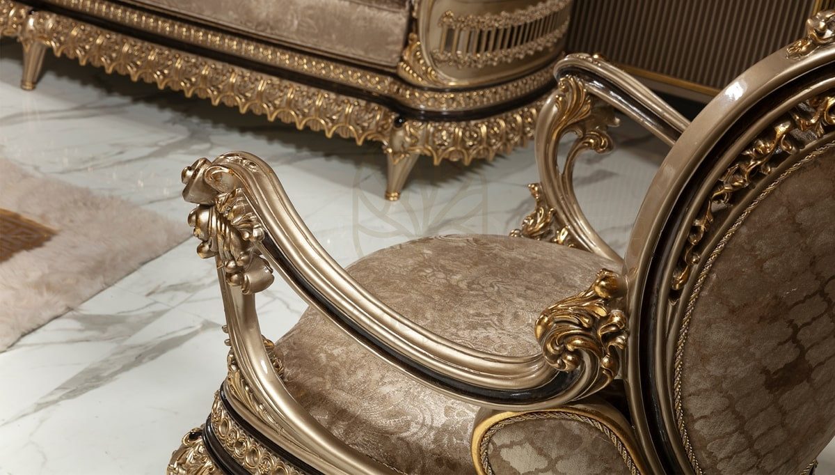 Royal Elviyon Hand Carved Teak Sofa Set, Saharanpur, view 5