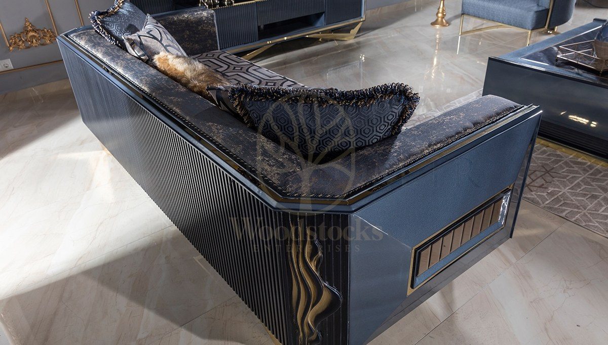 Luxury Valentin Handcrafted Teak Sofa Set II, Saharanpur, view 10