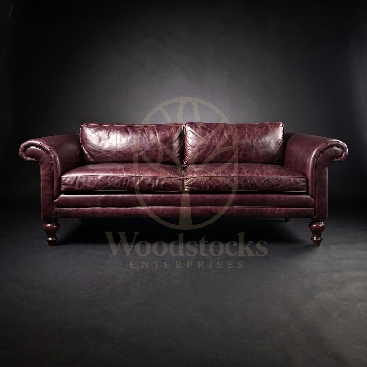 Luxury Teak Marylebone Library Roll-Arm Sofa, Saharanpur, Sofa Set