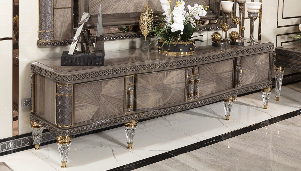 Luxury Notron Handcrafted Teak TV Cabinet, Saharanpur, view 3