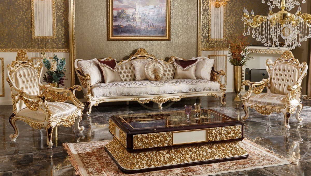 Royal Oxford Hand Carved Teak Sofa Set, Saharanpur, Sofa Set