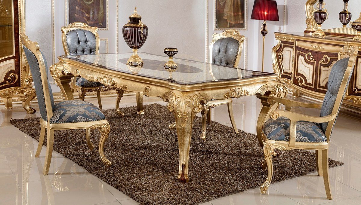 Royal Nevora Hand Carved Teak Dining Table Set, Saharanpur, view 7