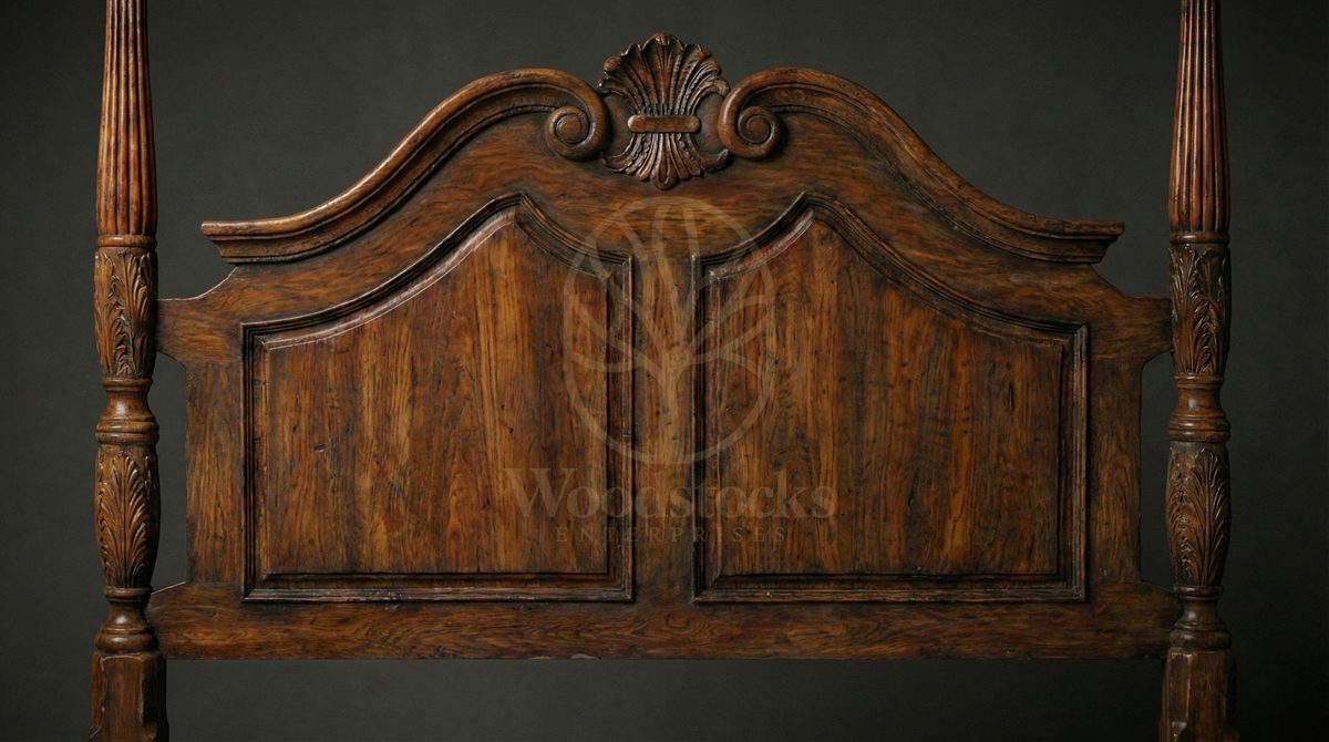 Royal Hand Carved Teak Surrey Estate Georgian Four Poster Bed, Saharanpur, view 4